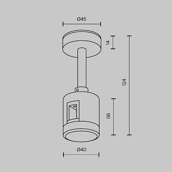 Комплектующие для трековой системы Maytoni Technical TRA156C-IPC1-PT