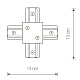 Konnektor x obraznyy nowodvorski profile recessed 8836