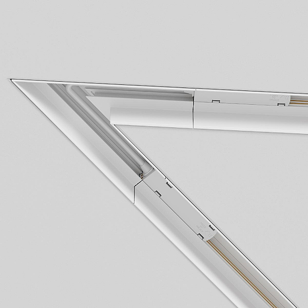 Угловой коннектор 45° для встраиваемого однофазного шинопровода Maytoni Technical Gravity TRA010CLS-42W