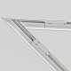 Угловой коннектор 45° для встраиваемого однофазного шинопровода Maytoni Technical Gravity TRA010CLS-42W