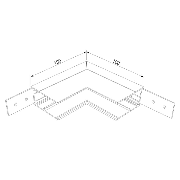 Коннектор угловой внутренний для накладного шинопровода Elektrostandard Slim Magnetic 4690389178993