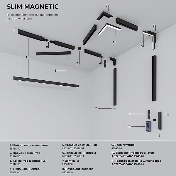 Угловой коннектор Elektrostandard Slim Magnetic 85090/11 4690389190629 a062194
