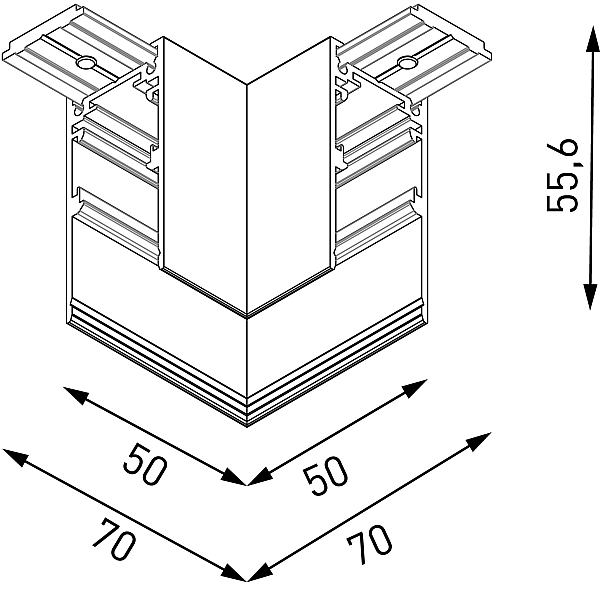 Коннектор угловой Lumker SY-LINK-CNLV-S1-WH 013605