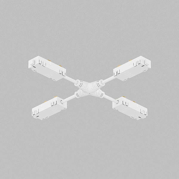 Коннектор X-образный гибкий Denkirs Smart TR2116-WH
