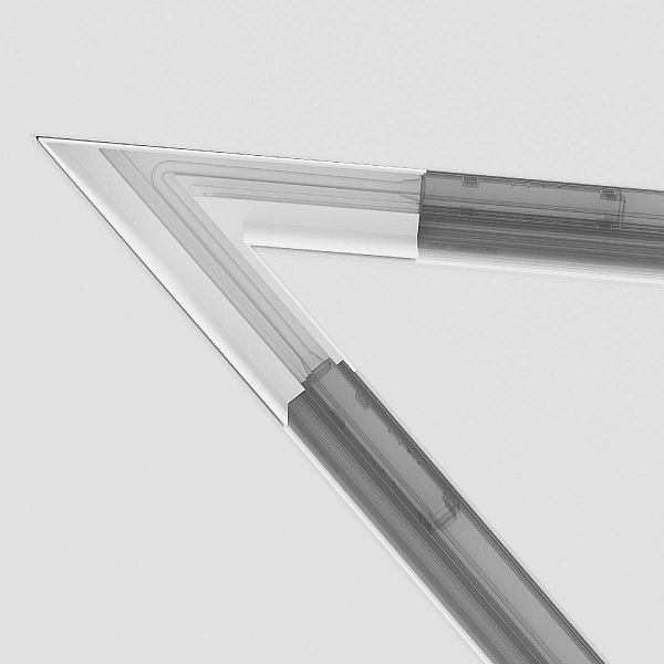 Угловой коннектор 45° для встраиваемого однофазного шинопровода Maytoni Technical Gravity TRA010CLS-42W