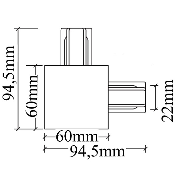 Коннектор L-образный Crystal Lux CLT 0.2211 03 BL