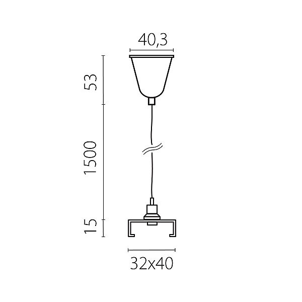 Подвес стандартный тип D треку 5040xx-(F)/(R) 1,5 м Quattro Lightstar 504176-FR1
