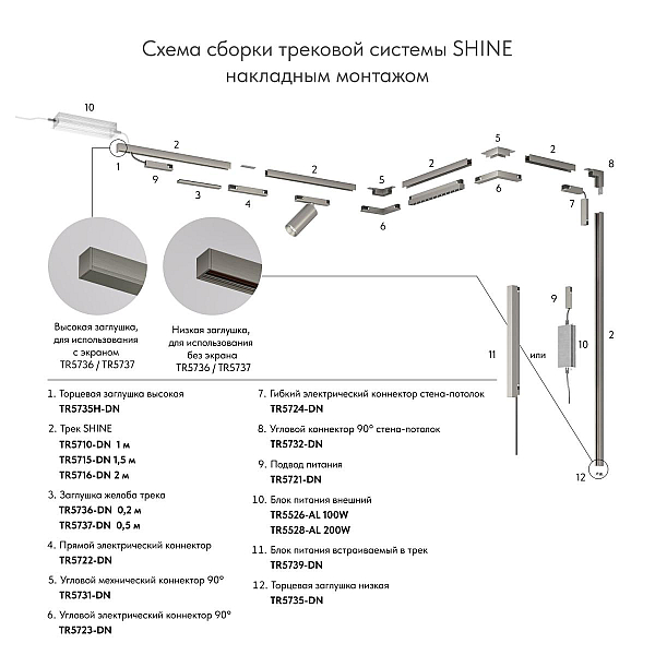Вставка декоративная Denkirs Shine Base TR5737-DN