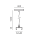 Подвес стандартный тип D треку 5040xx-(F)/(R) 1,5 м Quattro Lightstar 504177-FR1