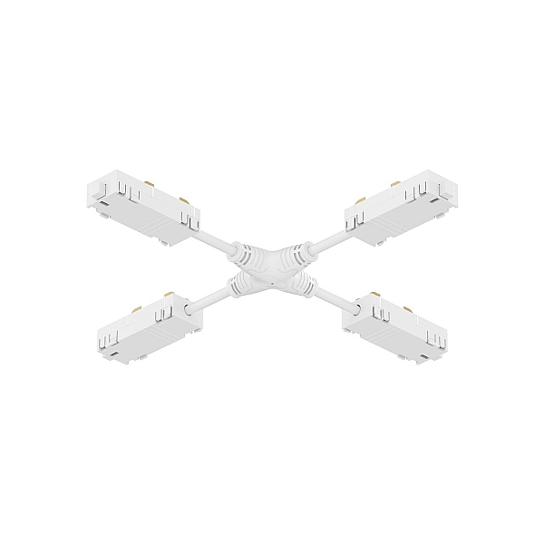 Коннектор X-образный гибкий Denkirs Smart TR2116-WH