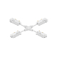 Коннектор X-образный гибкий Denkirs Smart TR2116-WH