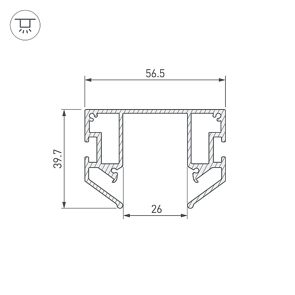 Профиль-держатель Arlight MAG-STRETCH-25-2000 (5LN) 056188