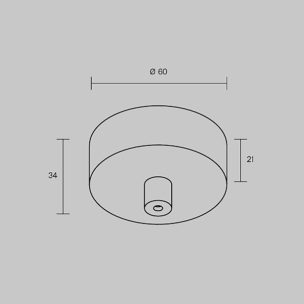 Накладная потолочная чаша для подвесных шинопроводов Maytoni Technical ARITY Accessories for tracks Arity TRA233SCB-B
