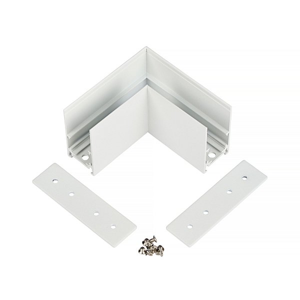 Коннектор угловой для магнитного шинопровода Myfar Accessories for MagLine 23 MT0201-CL-W