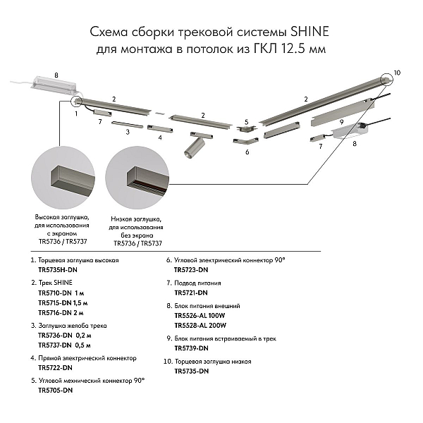 Заглушка Denkirs Shine Base TR5735H-DN