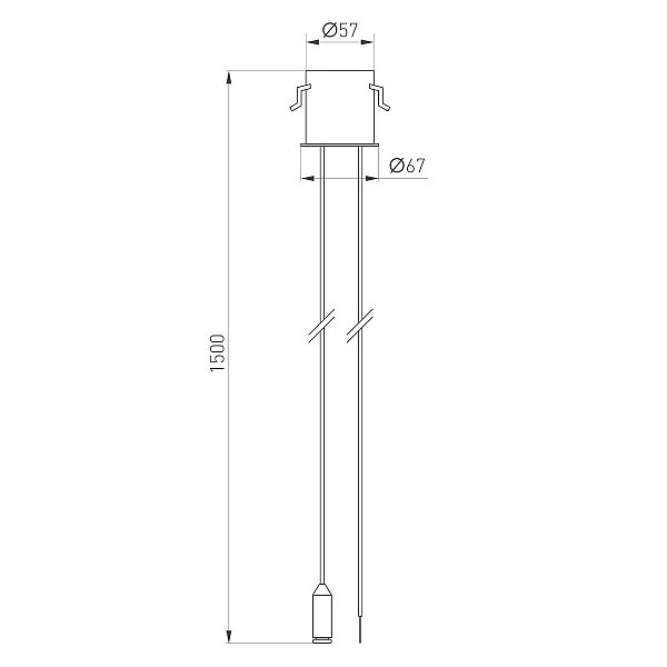 Потолочная чаша Arlight MAG-ORIENT-CANOPY-BUILT-POWER-L1500 (BK) (Металл) 062605