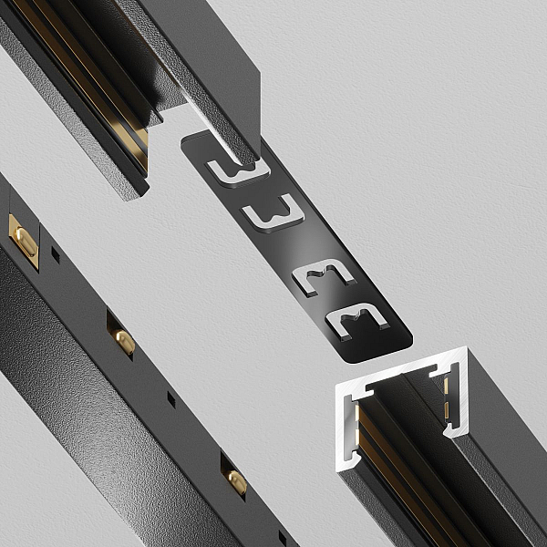 Коннектор прямой Exility X накладной/встраиваемый, черный Maytoni Technical EXILITY X Accessories for tracks Exility X TRA239C-21B