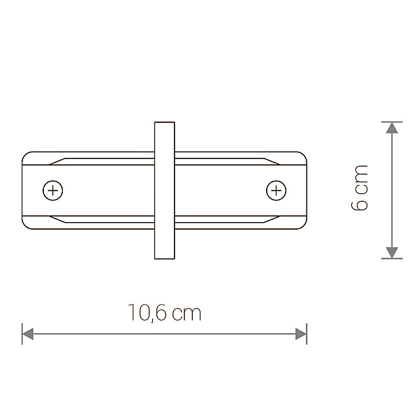 Konnektor pryamoy nowodvorski profile recessed 8967