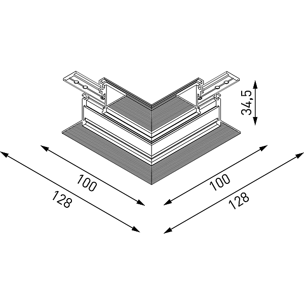 Коннектор угловой внутренний Lumker SY-LINK-CNLV-T2S-WH 013603