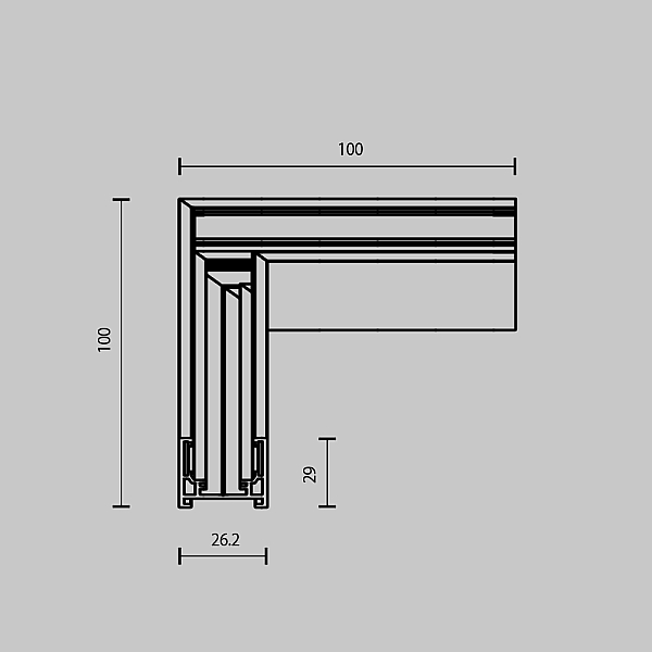 Коннектор угловой Maytoni Technical Accessories for tracks Exility TRAM034CL-41B
