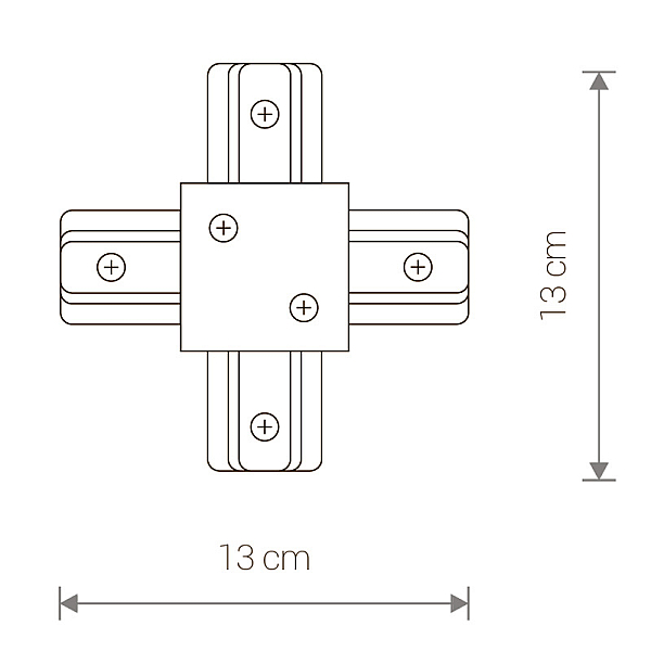 Konnektor x obraznyy nowodvorski profile recessed 8837