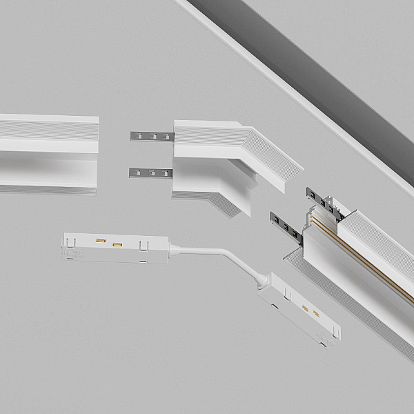 Угловой коннектор 135° для встраиваемого однофазного шинопровода Maytoni Technical Gravity TRA010CLO-42W