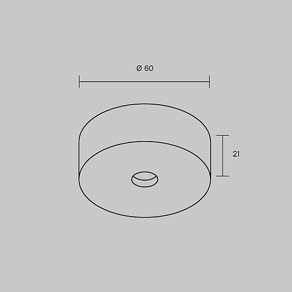 Накладная потолочная чаша для вертикального шинопровода Maytoni Technical ARITY Accessories for tracks Arity TRA234SCB-B