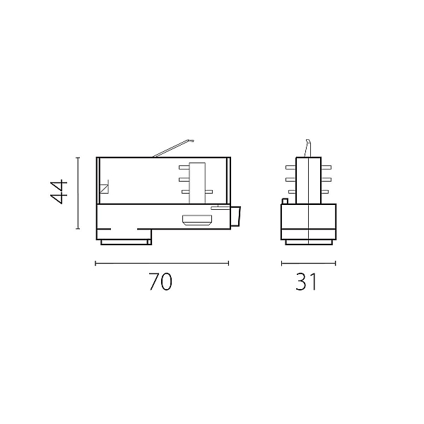 Адаптер для светильника к треку 5030xx-R/5040xx-(F)/(R) Quattro Lightstar 594006-403