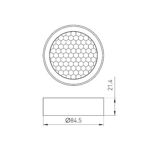 Фильтр сетчатый с посадочным кольцом Arlight LGD-HONEYCOMB-RING-R85 (WH) 046765