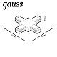 Коннектор X-образный Gauss TR112