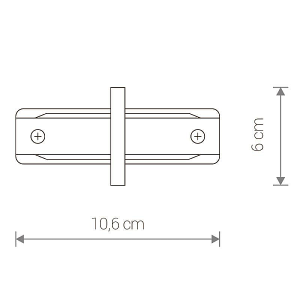 Konnektor pryamoy nowodvorski profile recessed 8967