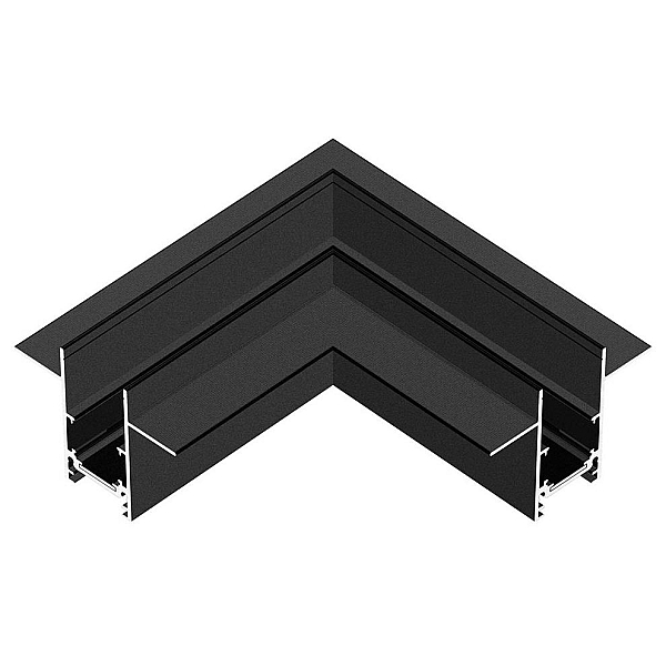Коннектор угловой Hesby Lighting ElDeko для встраиваемого шинопровода, чёрный HSBL_0062