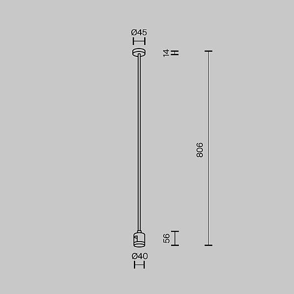 Крепление потолочное Maytoni Technical Accessories for tracks Flarity TRA159C-IPCL1-B