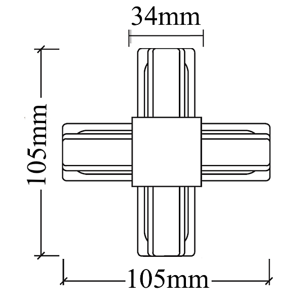 Соединитель X-образный (однофазный) Crystal Lux CLT 0.211 CLT 0.211 09 BL