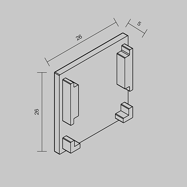 Аксессуар для трековой системы Maytoni Technical EXILITY Accessories for tracks Exility TRAMN034EC-41B