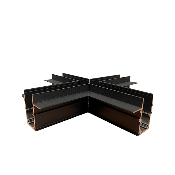 Коннектор X-образный Hesby Lighting ElDeko для встраиваемого шинопровода, чёрный HSBL_0160