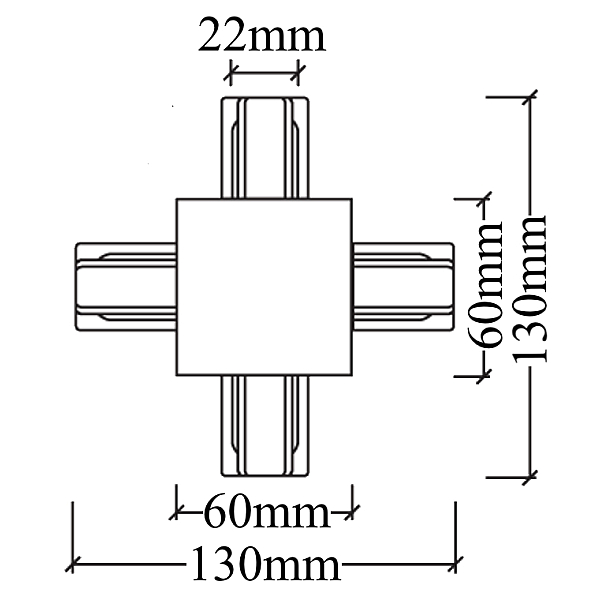 Соединитель X-образный (однофазный) Crystal Lux CLT 0.2211 CLT 0.2211 04 WH
