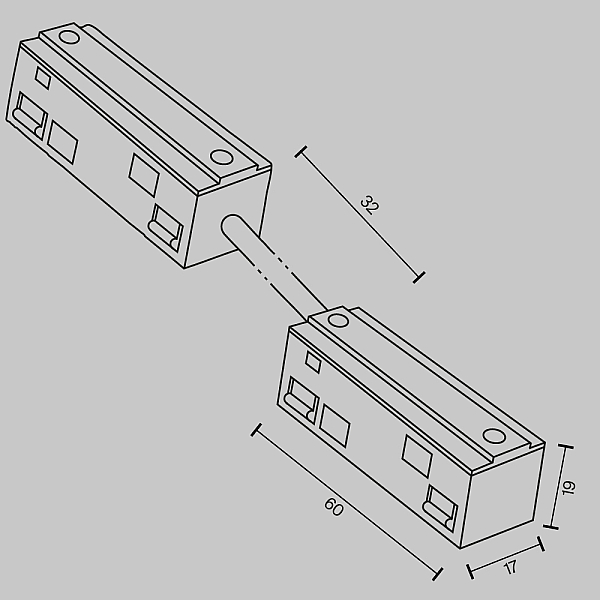Коннектор питания гибкий Maytoni Technical Exility TRA034CPC-42B-5-1
