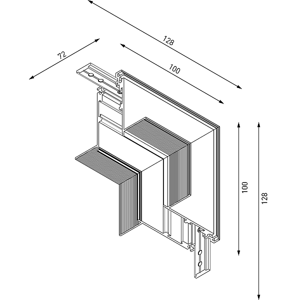 Коннектор угловой внутренний Lumker SY-LINK-INT-T2-WH 013617