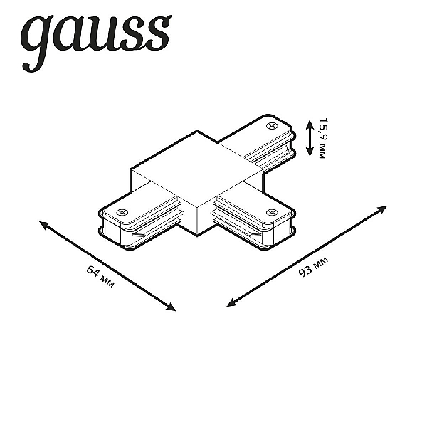 Коннектор T-образный Gauss TR109