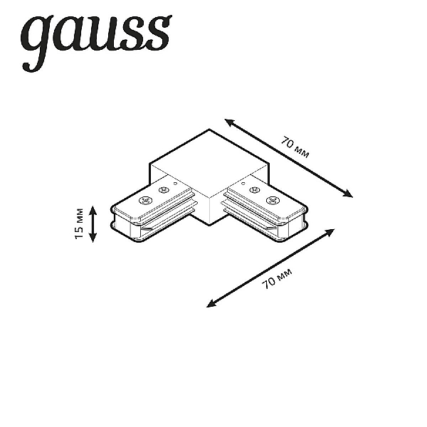 Коннектор L-образный Gauss TR107