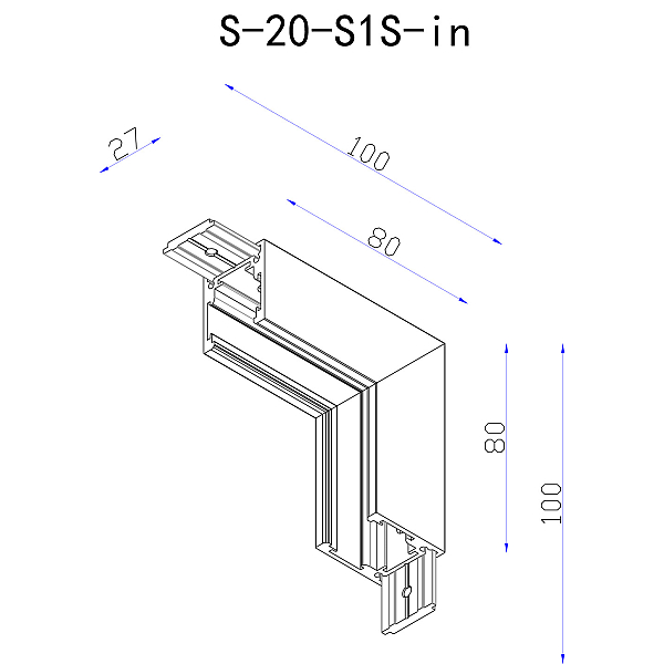 Коннектор угловой внутренний Lumker SY-LINK-INT-S1S-WH 013613