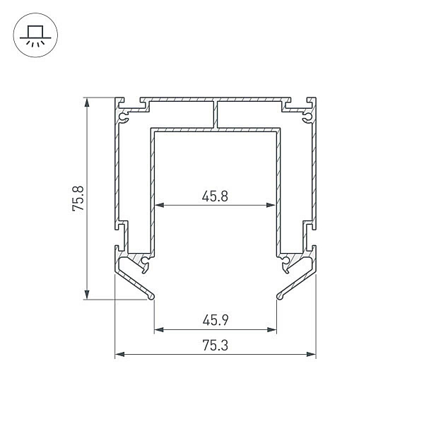 Профиль-держатель Arlight MAG-STRETCH-45-2000 032752(2)