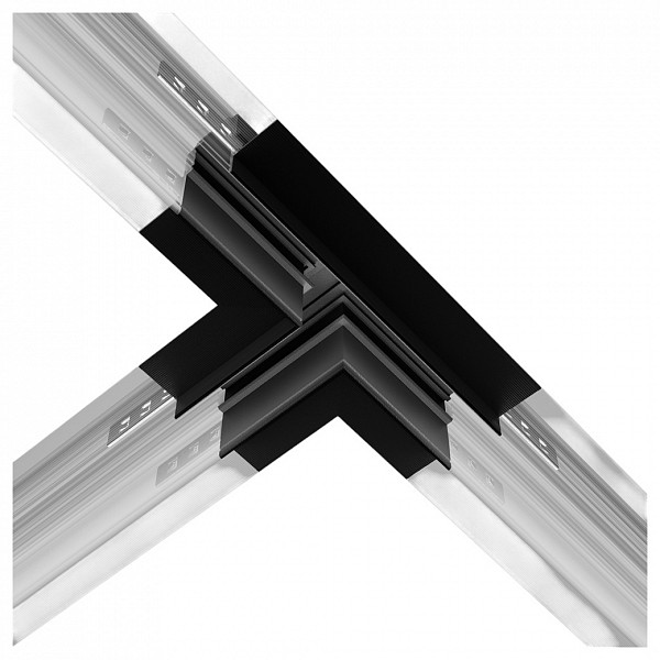 Коннектор Т-образный Hesby Lighting ElDeko для встраиваемого шинопровода, чёрный HSBL_0066