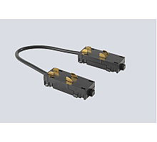 Соединитель питания угловой для накладного шинопровода 220V Crystal Lux CLT 0.205 04 BL