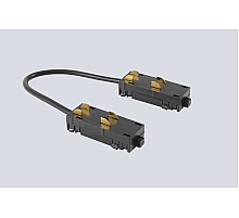 Соединитель питания угловой для накладного шинопровода 220V Crystal Lux CLT 0.205 04 BL