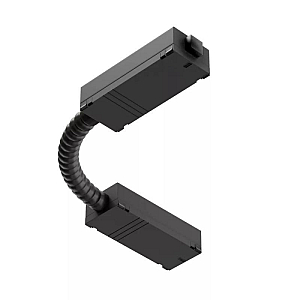Трековый угловой коннектор (гибкий) EKS COLIBRI 220V чёрный, 100 шт/кор 0У-00001342