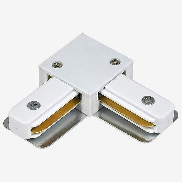 Коннектор L-образный Hesby Lighting Skylite для накладного шинопровода 220В, белый HSBL_0030
