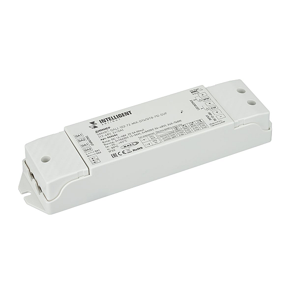 Диммер Arlight SMART-DALI-102-72-MIX-DT6/DT8-PD-SUF (12-48V, 2x10A) (IARL, IP20 Пластик) 060684