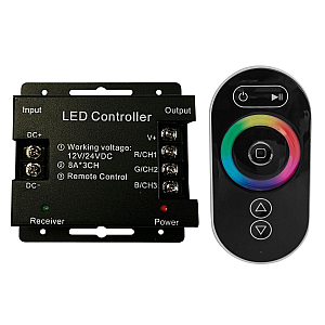 Контроллер RGB Apeyron 12/24В 288/57 Вт 3 канала*8А 04-03(288)